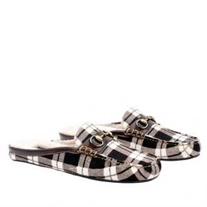 NEW MARTIN DINGMAN men's cozy slide in black/white